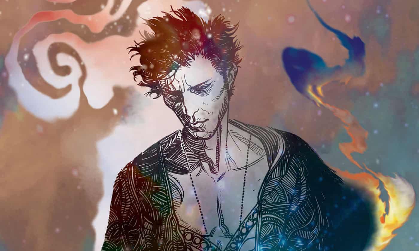 Ilustração do personagem Morpheus da série de quadrinhos de Neil Gaiman, The Sandman. Crédito de imagem: DC Comics.