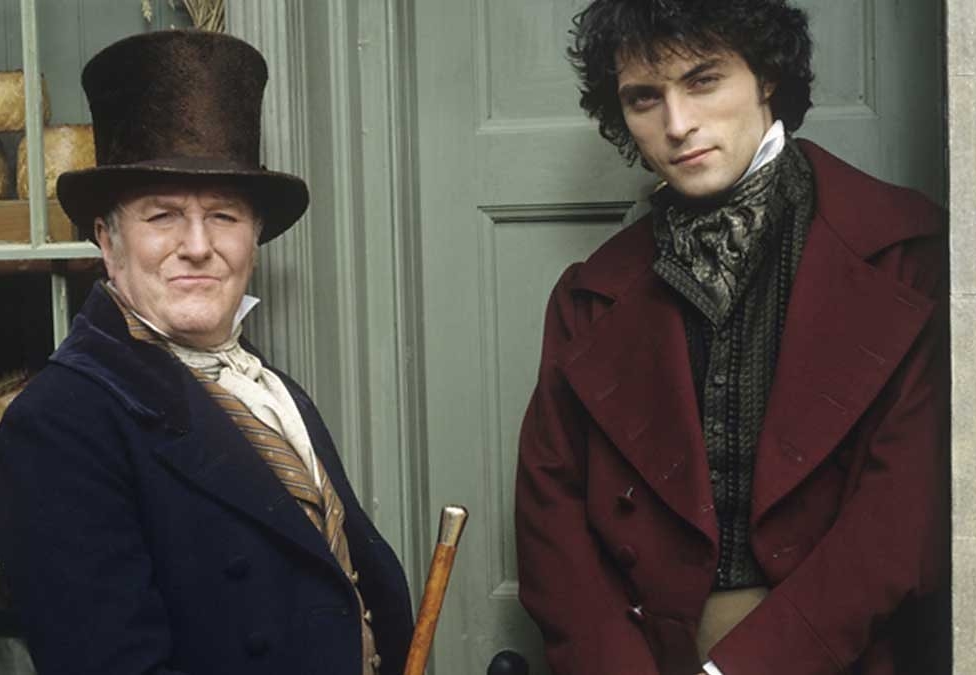 Robert Hardy e Rufus Sewell como Mr. Brooke e Will Ladislaw (Middlemarch, BBC, 1994)