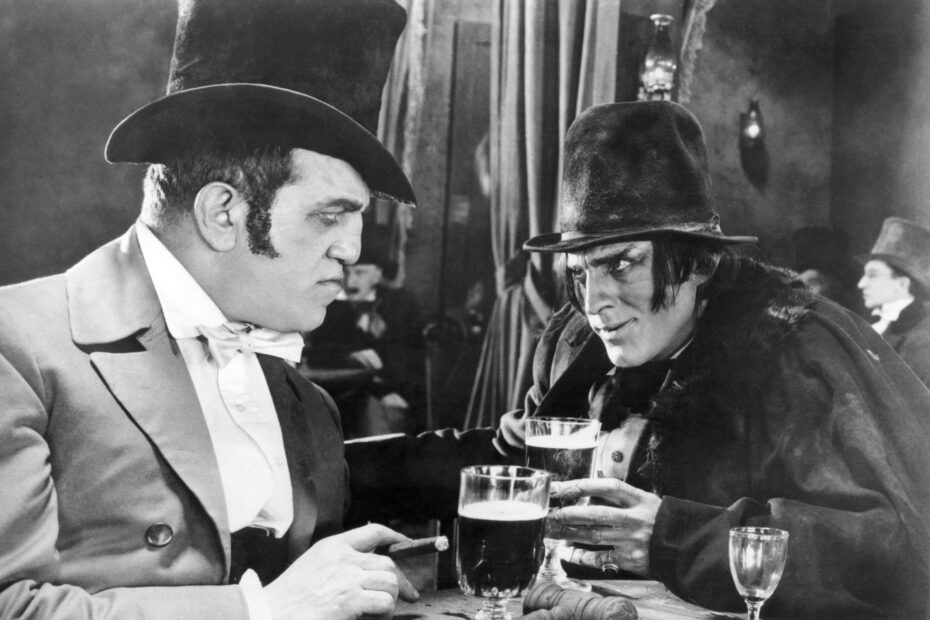 A imagem apresenta Jekyll and Hyde na adaptação de 1930